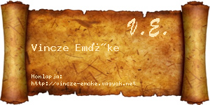 Vincze Emőke névjegykártya
